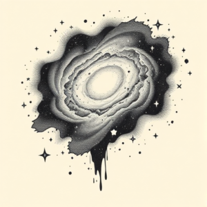 Engraving Galaxy Tattoo
