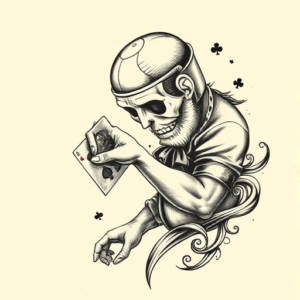 Engraving Gambling Tattoo