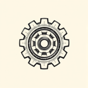 Engraving Gear Tattoo