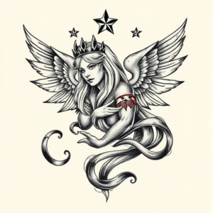 Engraving Gemini Tattoo