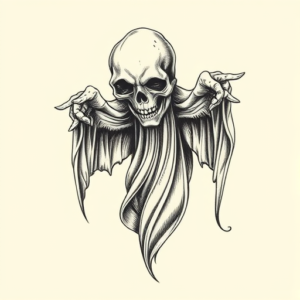 Engraving Ghost Tattoo