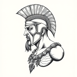 Engraving Gladiator Tattoo