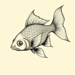Engraving Goldfish Tattoo