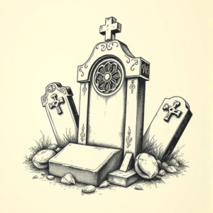 Engraving Graveyard Tattoo