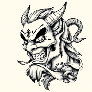 Engraving Hannya Tattoo