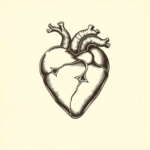 Engraving Heart Tattoo