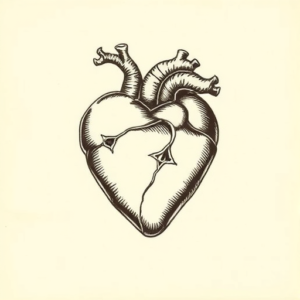 Engraving Heart Tattoo