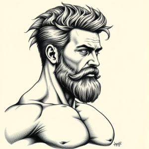 Engraving Hercules Tattoo