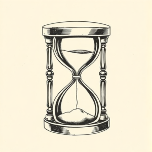 Engraving Hourglass Tattoo