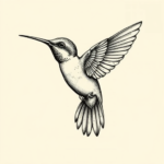 Engraving Hummingbird Tattoo