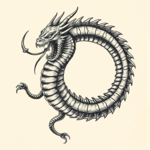 Engraving Hydra Tattoo