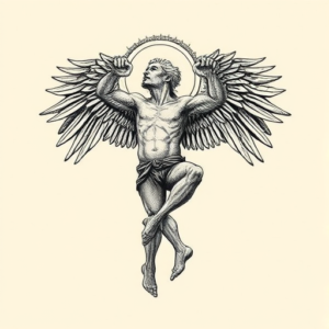 Engraving Icarus Tattoo