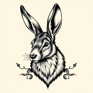 Engraving Jackalope Tattoo