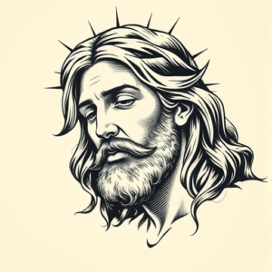Engraving Jesus Tattoo