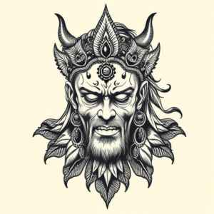 Engraving Kali Tattoo
