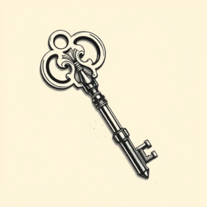 Engraving Key Tattoo
