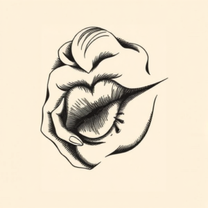 Engraving Kiss Tattoo