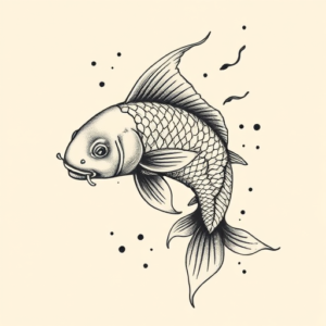Engraving Koi Tattoo