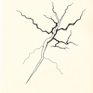 Engraving Lightning Tattoo