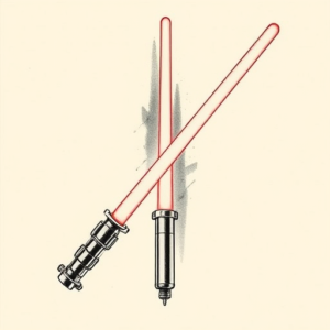 Engraving Lightsaber Tattoo