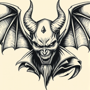 Engraving Maleficent Tattoo