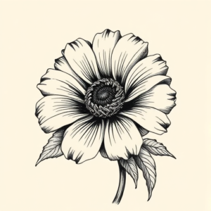 Engraving Marigold Tattoo