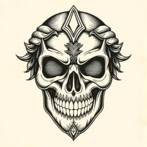 Engraving Mask Tattoo