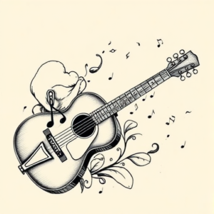 Engraving Music Tattoo