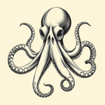 Engraving Octopus Tattoo