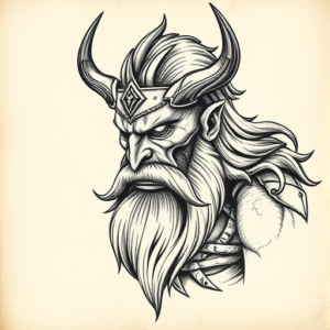 Engraving Odin Tattoo