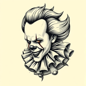 Engraving Pennywise Tattoo