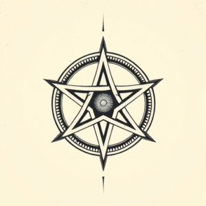 Engraving Pentagram Tattoo