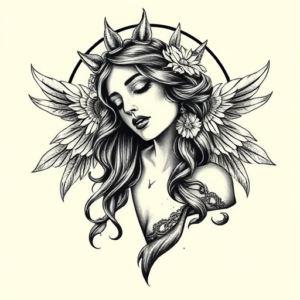 Engraving Persephone Tattoo