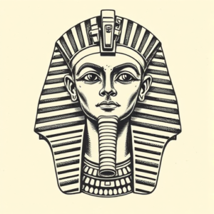Engraving Pharaoh Tattoo