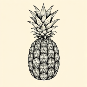 Engraving Pineapple Tattoo