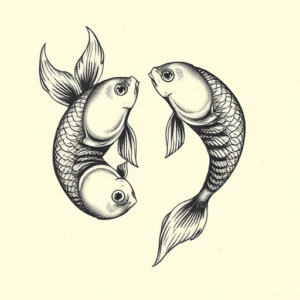 Engraving Pisces Tattoo