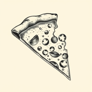 Engraving Pizza Tattoo