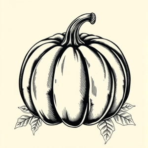 Engraving Pumpkin Tattoo