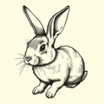 Engraving Rabbit Tattoo