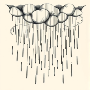 Engraving Rain Tattoo