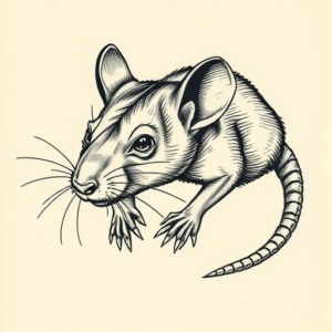 Engraving Rat Tattoo