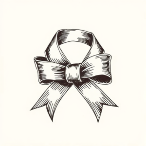 Engraving Ribbon Tattoo