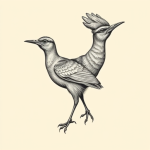 Engraving Roadrunner Tattoo