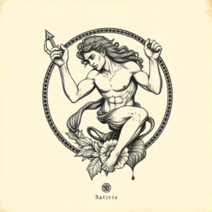 Engraving Saturn Tattoo