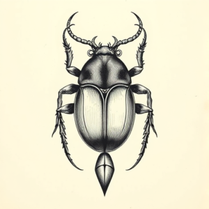 Engraving Scarab Tattoo