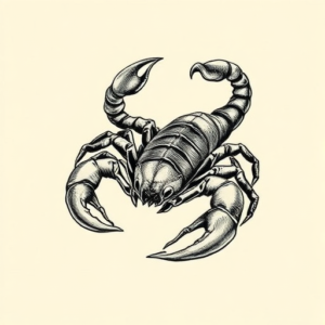 Engraving Scorpio Tattoo