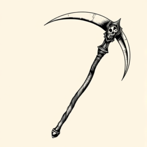 Engraving Scythe Tattoo