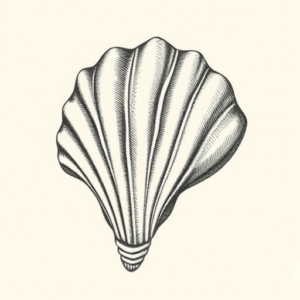 Engraving Seashell Tattoo