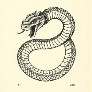 Engraving Serpent Tattoo