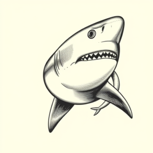 Engraving Shark Tattoo